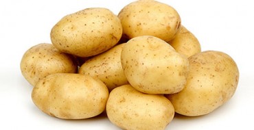 A handful of potatoes in the photo