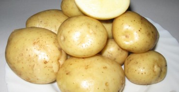 Kartoffeln auf einem Tellerfoto